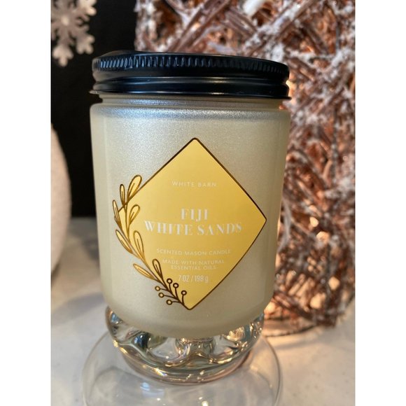 Bath & Body Works Accents Bath Body Fiji White Sands Mason Jar